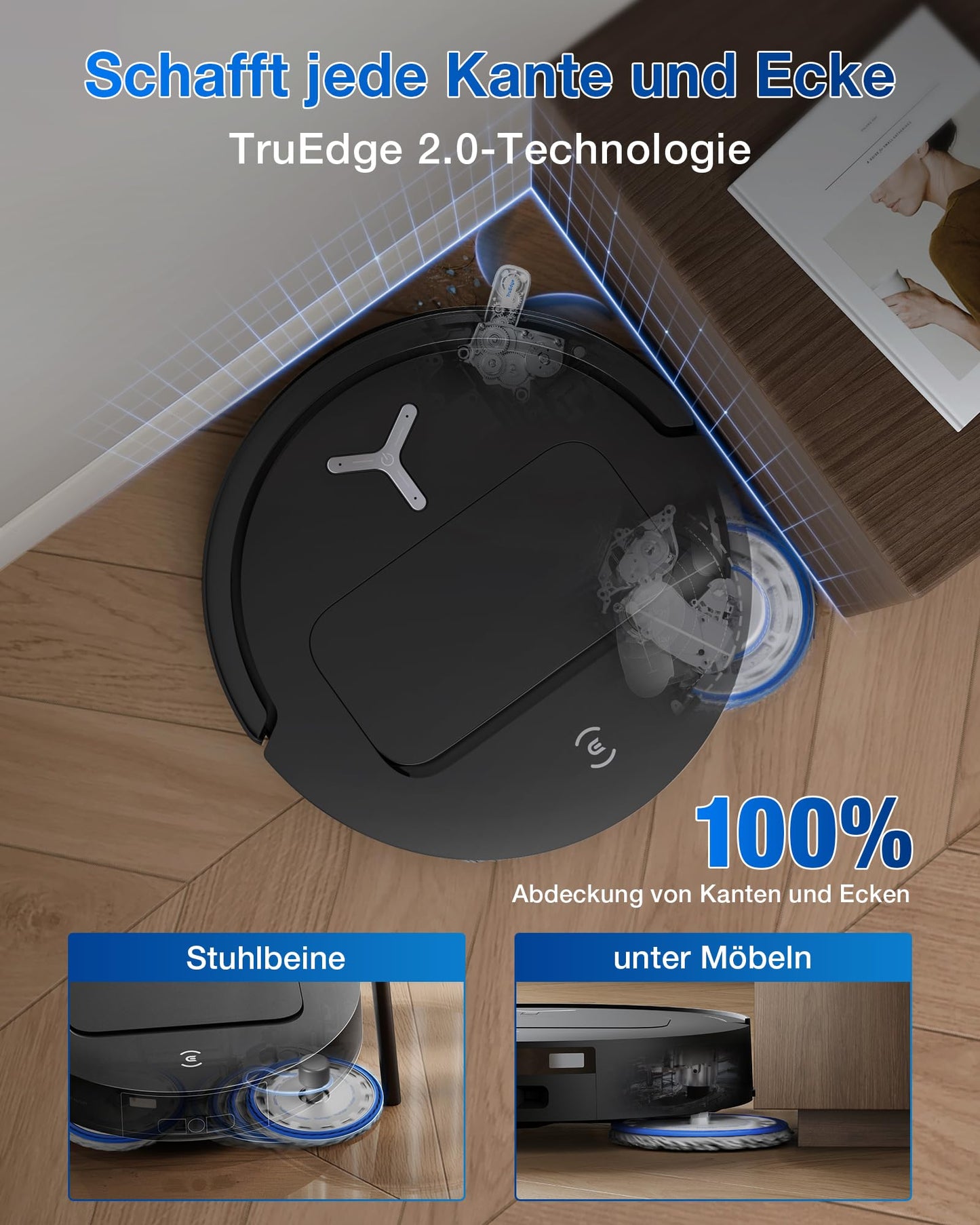 ECOVACS DEEBOT T50 PRO Omni Gen2 Saugroboter 21000Pa, Wischfunktion
