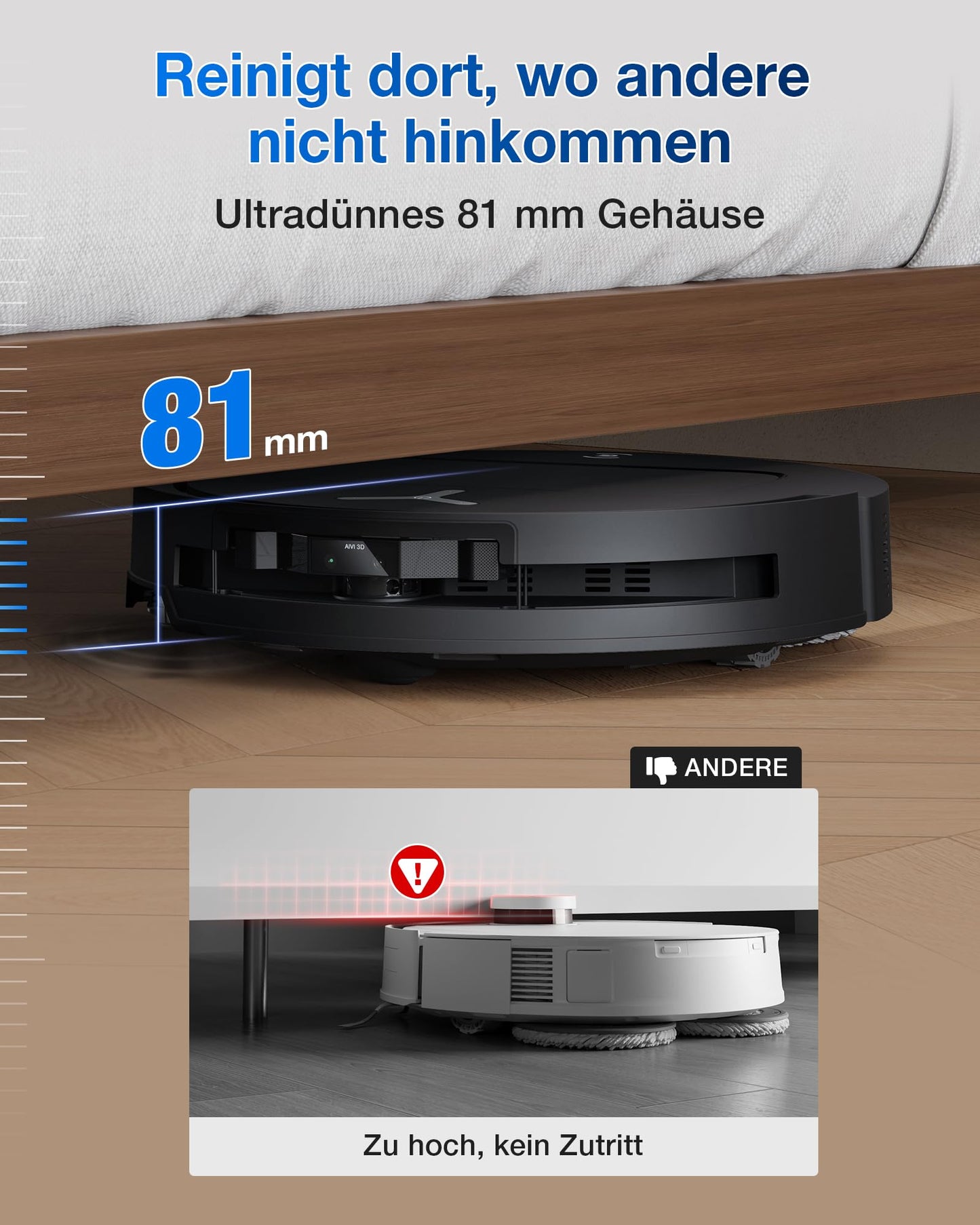 ECOVACS DEEBOT T50 PRO Omni Gen2 Saugroboter 21000Pa, Wischfunktion