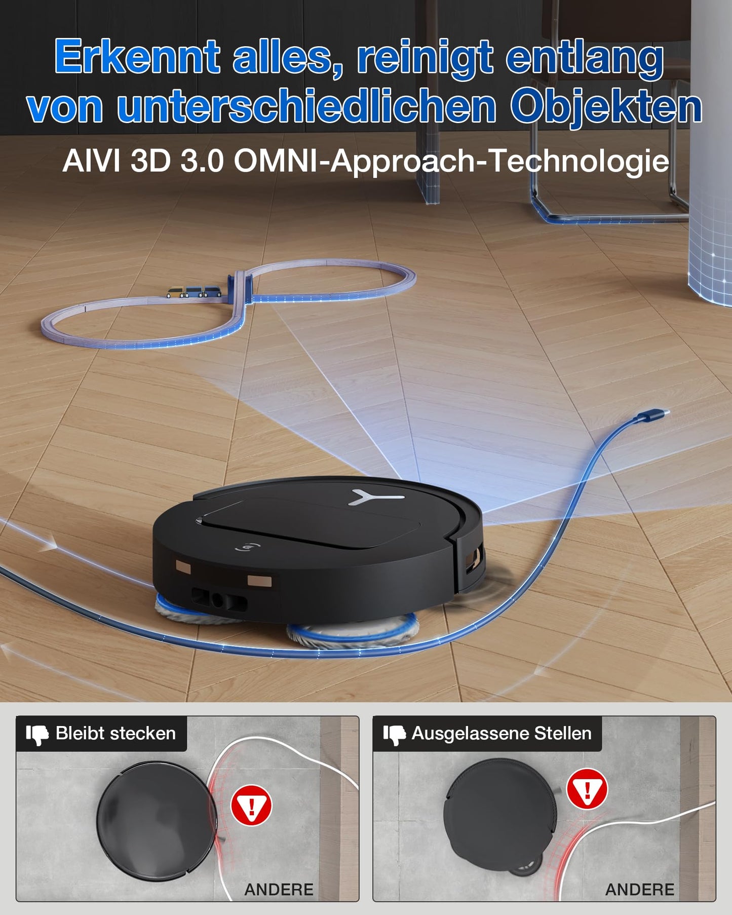 ECOVACS DEEBOT T50 PRO Omni Gen2 Saugroboter 21000Pa, Wischfunktion